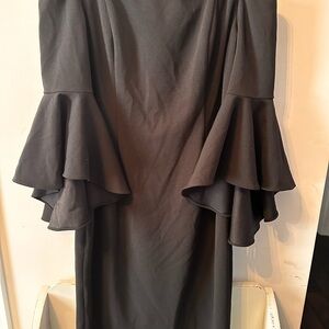 Calvin Klein Off-Shoulder 3/4 Sleeve MIDI Dress Size 6